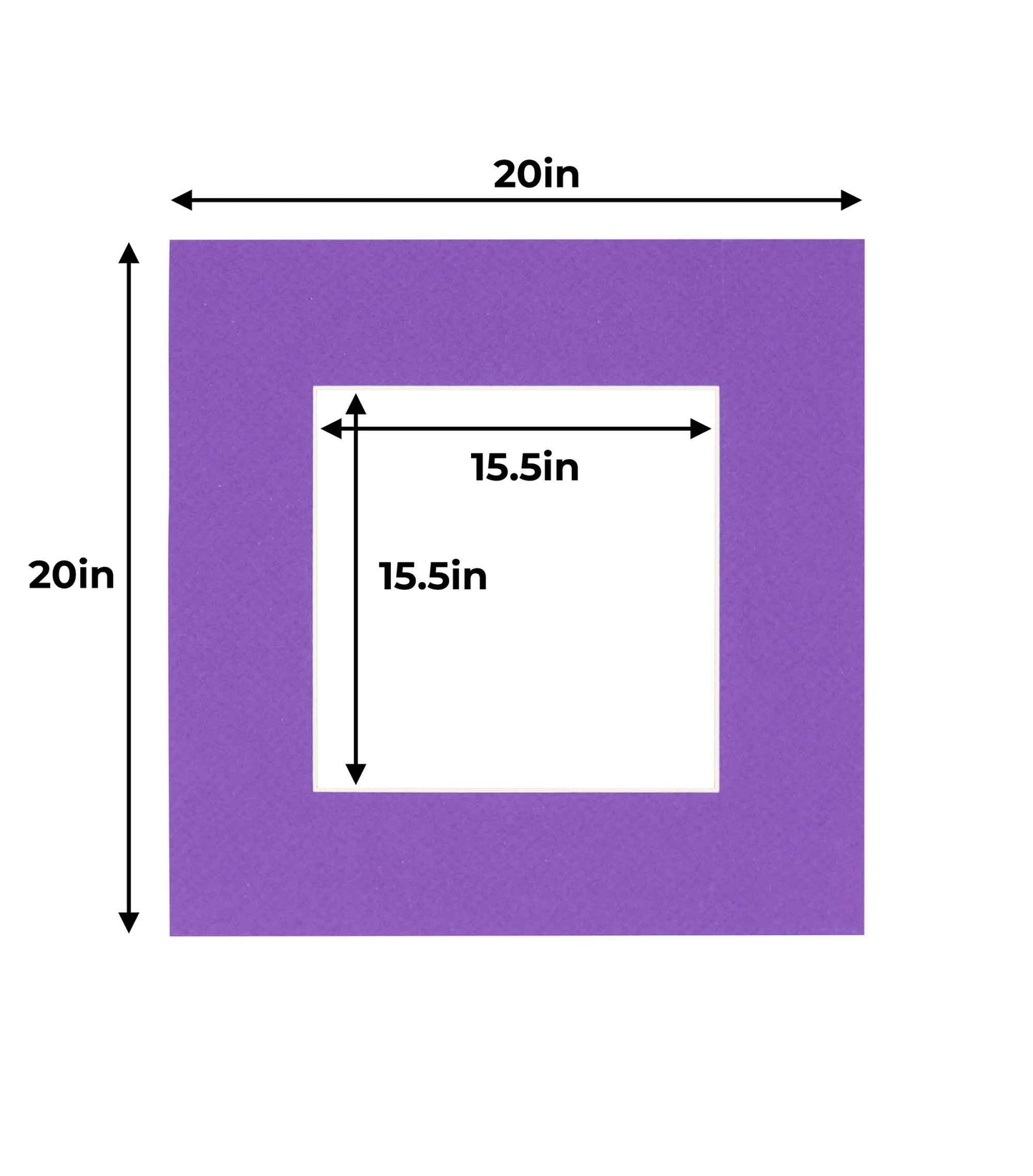 Pack of 10 Purple Precut Acid-Free Matboards