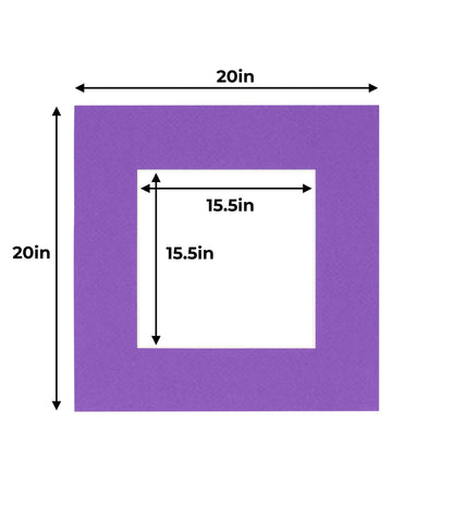 Pack of 10 Purple Precut Acid-Free Matboards