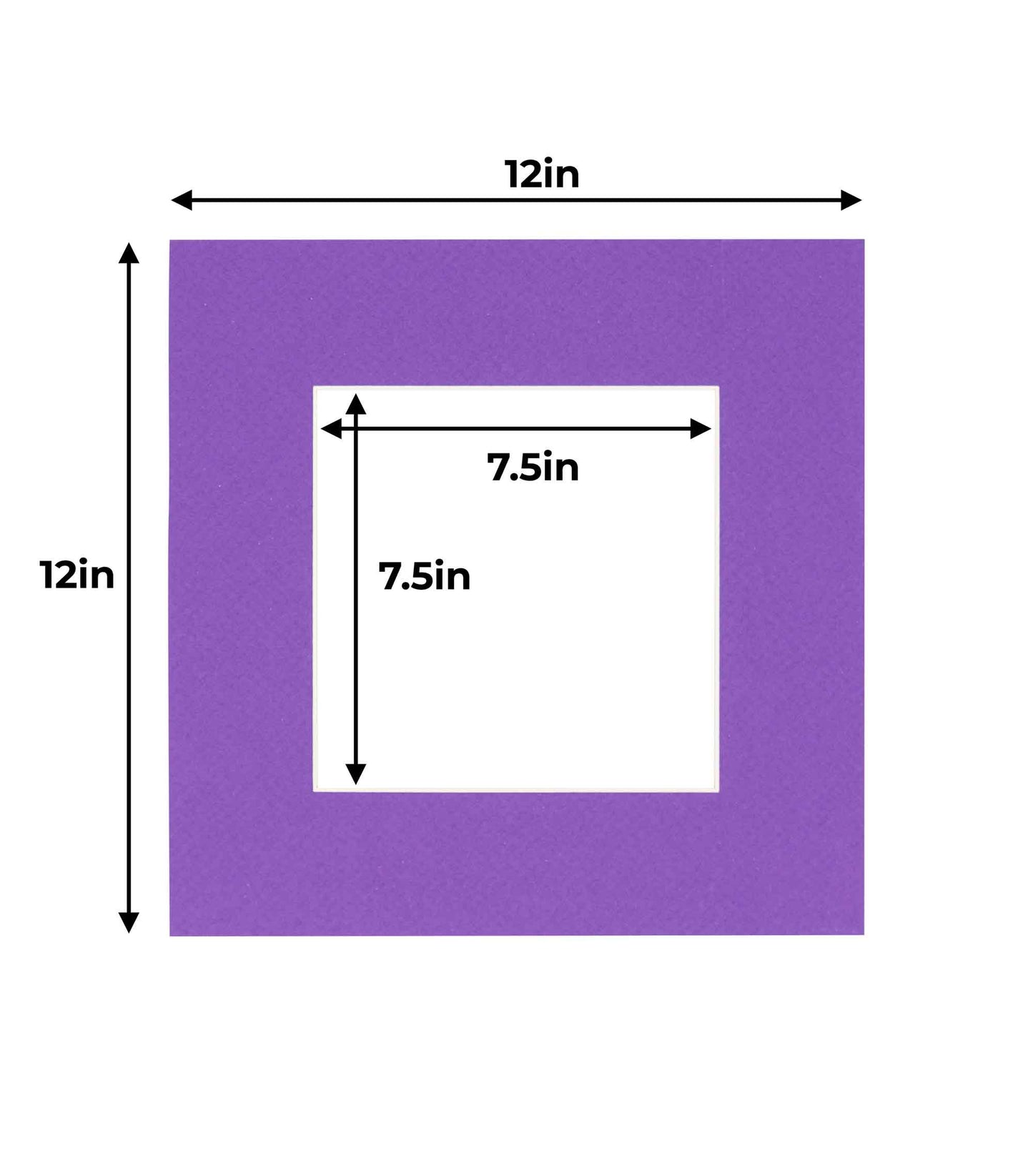Purple Precut Acid-Free Matboard Set with Clear Bag & Backing