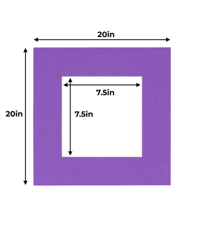 Pack of 10 Purple Precut Acid-Free Matboards