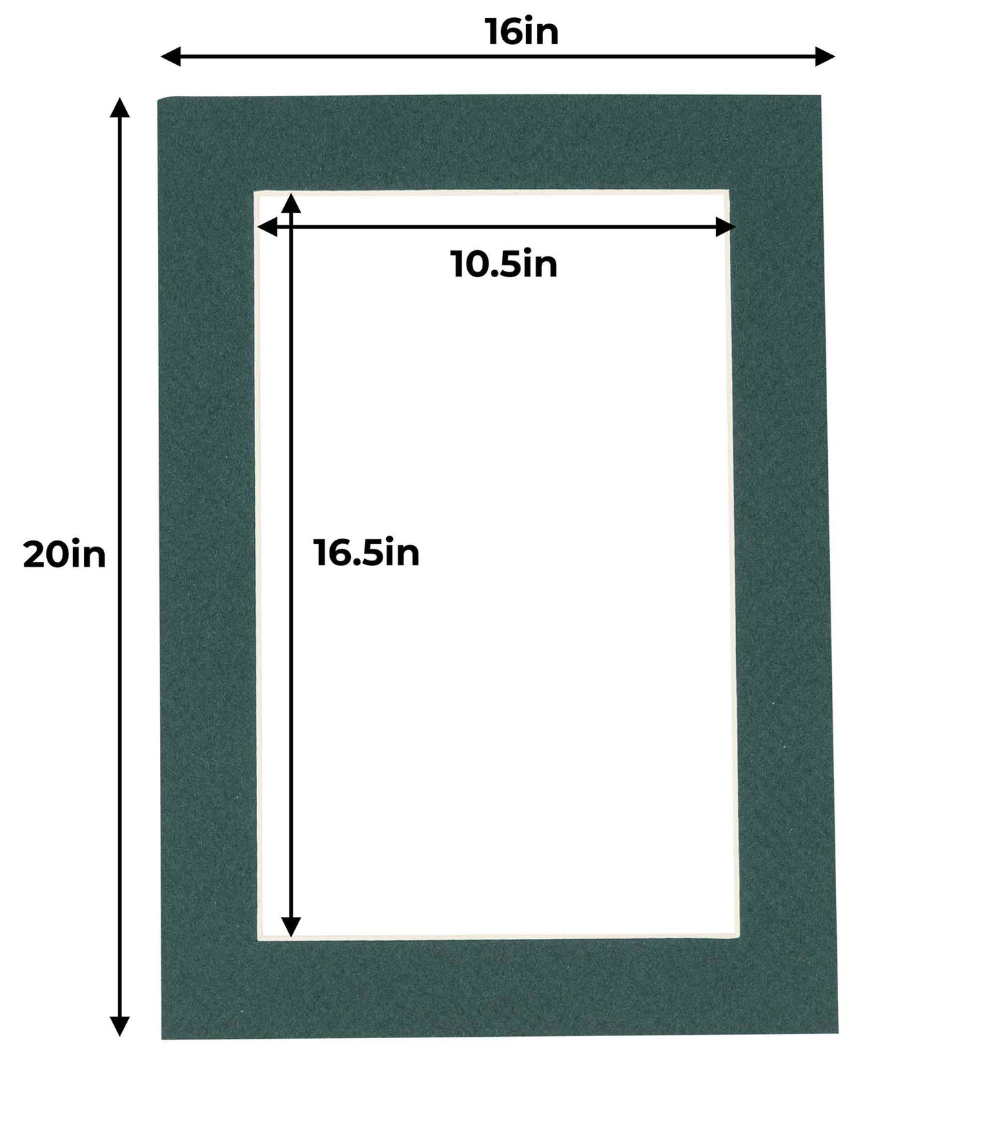 Forest Green Precut Acid-Free Matboard Set with Clear Bag & Backing