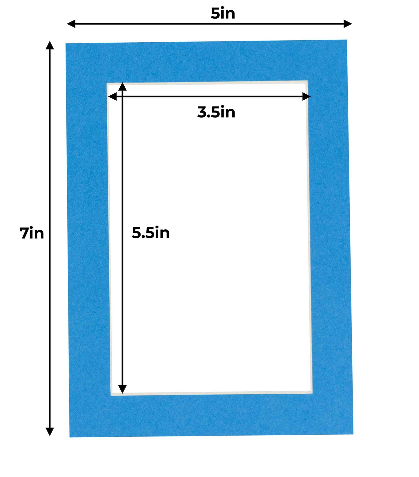 Pack of 10 Bay Blue Precut Acid-Free Matboards