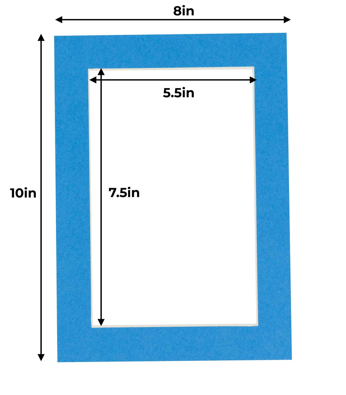 Pack of 10 Bay Blue Precut Acid-Free Matboards