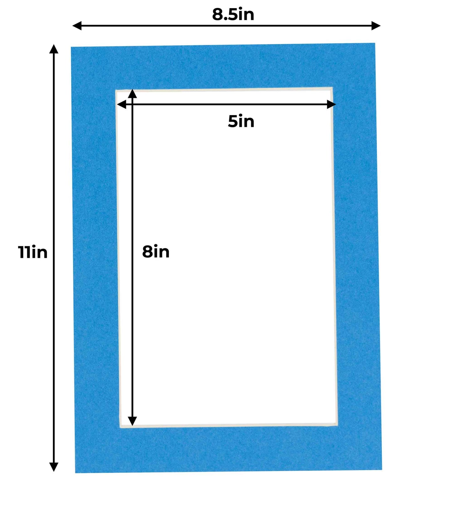 Pack of 10 Bay Blue Precut Acid-Free Matboards