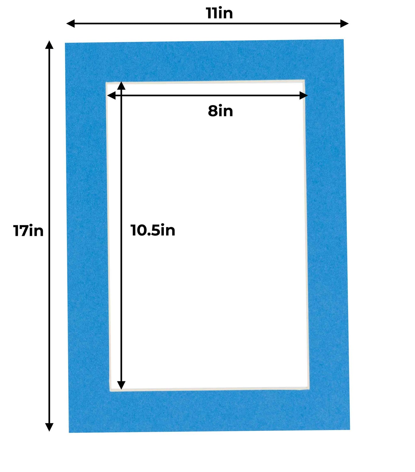 Pack of 10 Bay Blue Precut Acid-Free Matboards