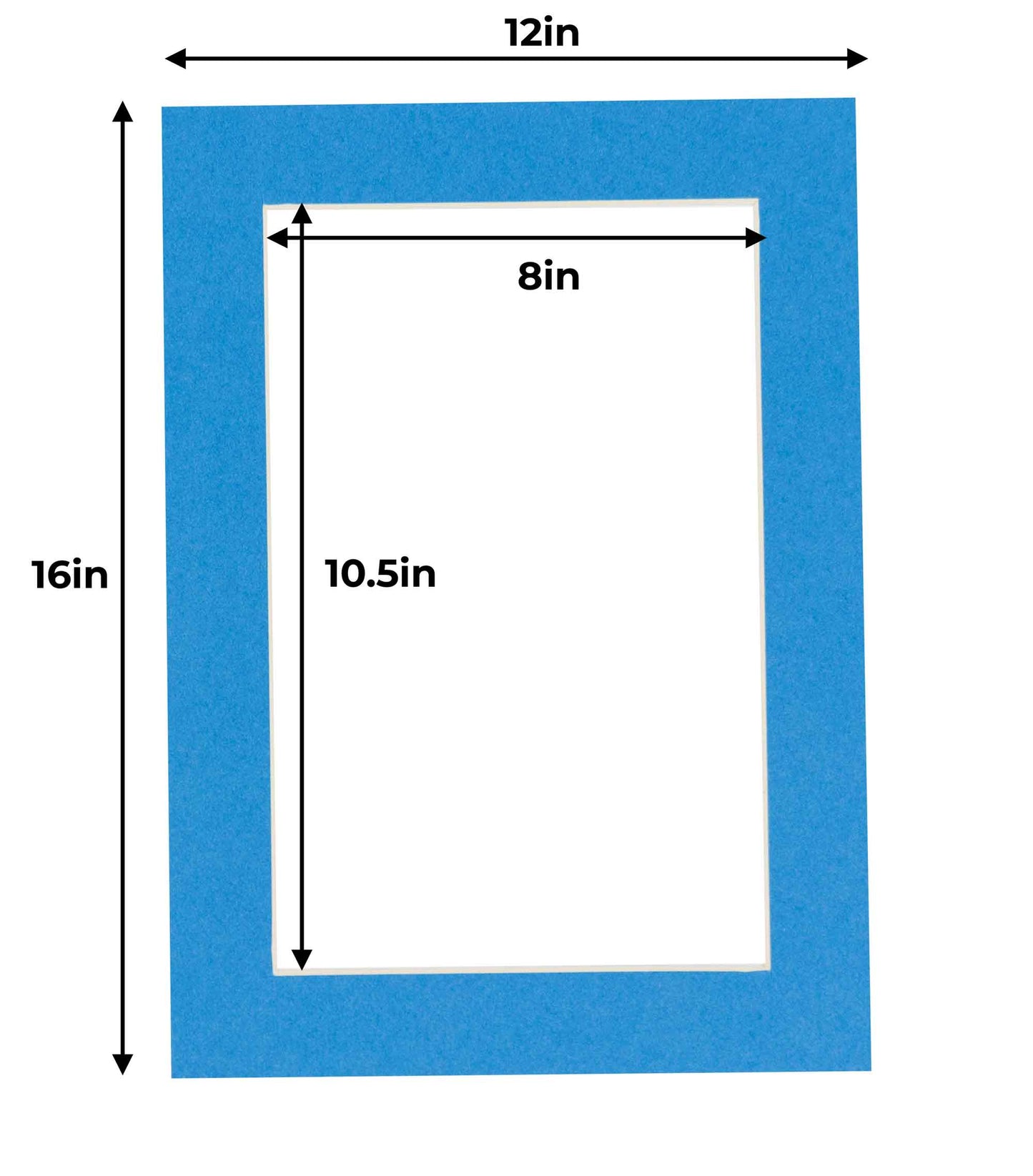 Pack of 10 Bay Blue Precut Acid-Free Matboards