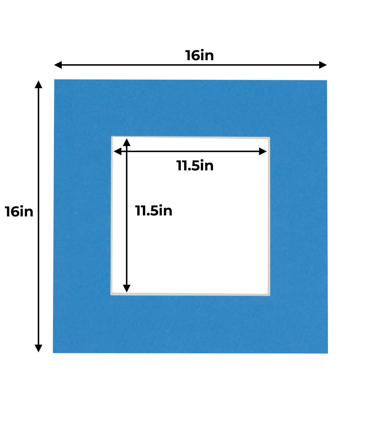 Pack of 10 Bay Blue Precut Acid-Free Matboards
