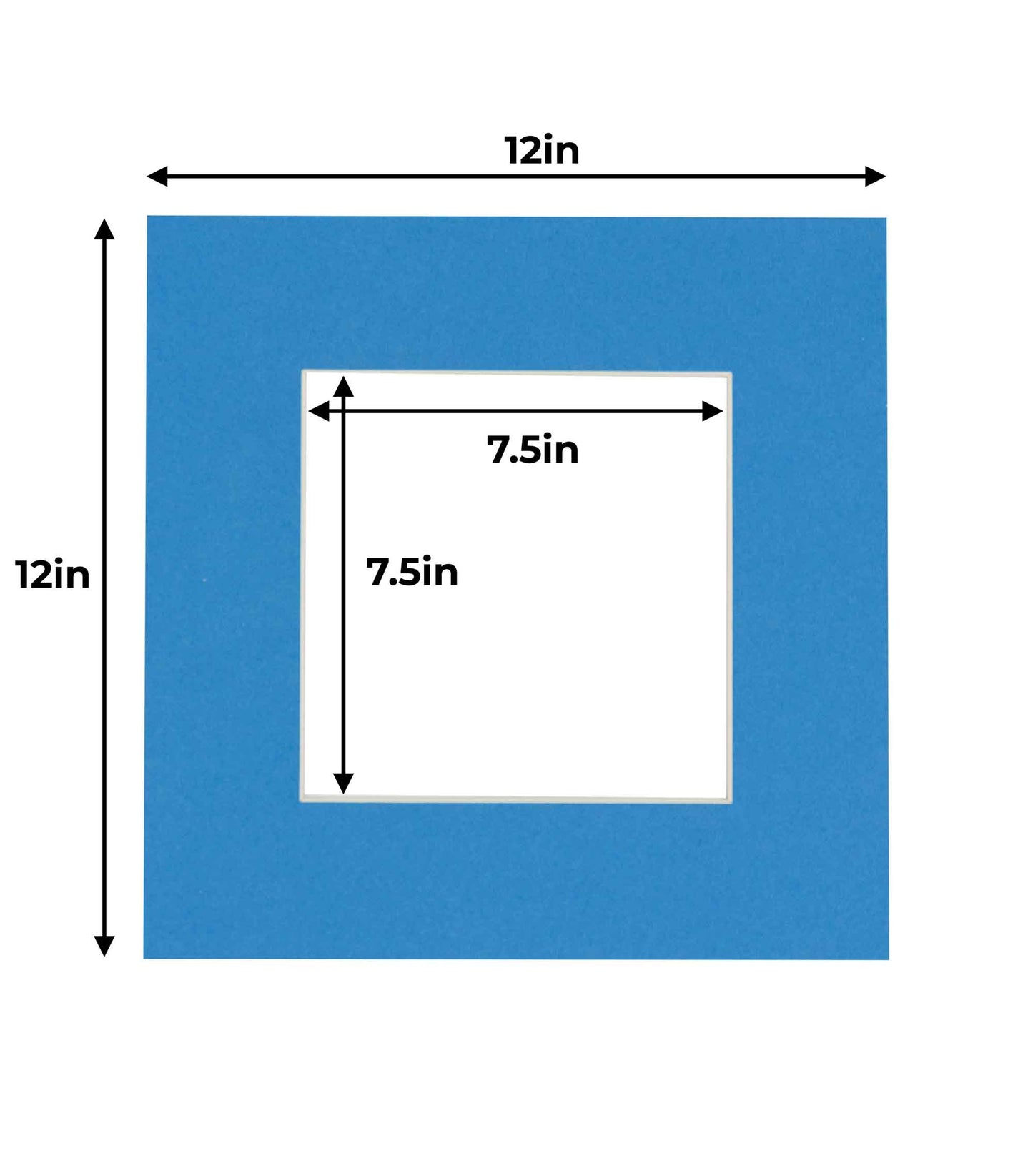 Pack of 10 Bay Blue Precut Acid-Free Matboards