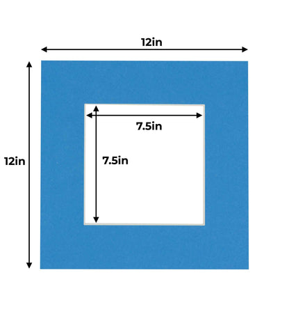 Pack of 10 Bay Blue Precut Acid-Free Matboards