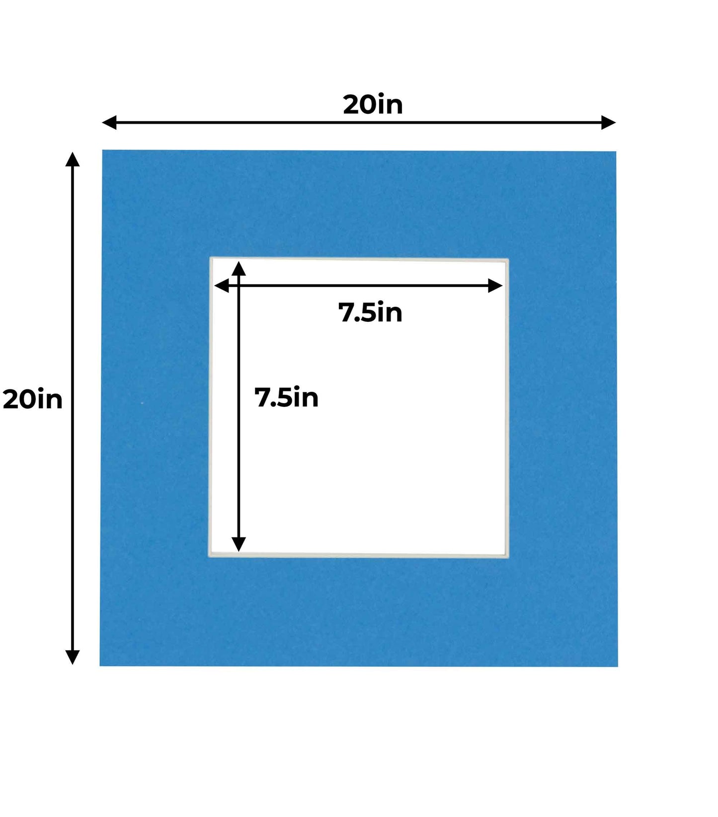 Pack of 10 Bay Blue Precut Acid-Free Matboards