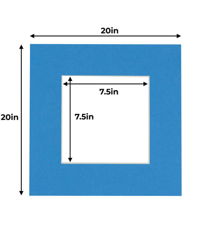 Pack of 10 Bay Blue Precut Acid-Free Matboards