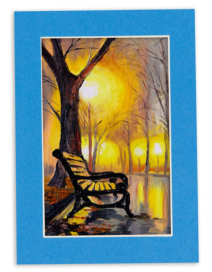 Bay Blue Precut Acid-Free Matboard Set with Clear Bag & Backing