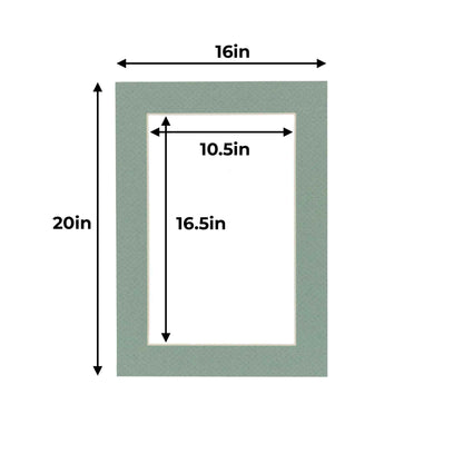 Seafoam Green Precut Acid-Free Matboard Set with Clear Bag & Backing