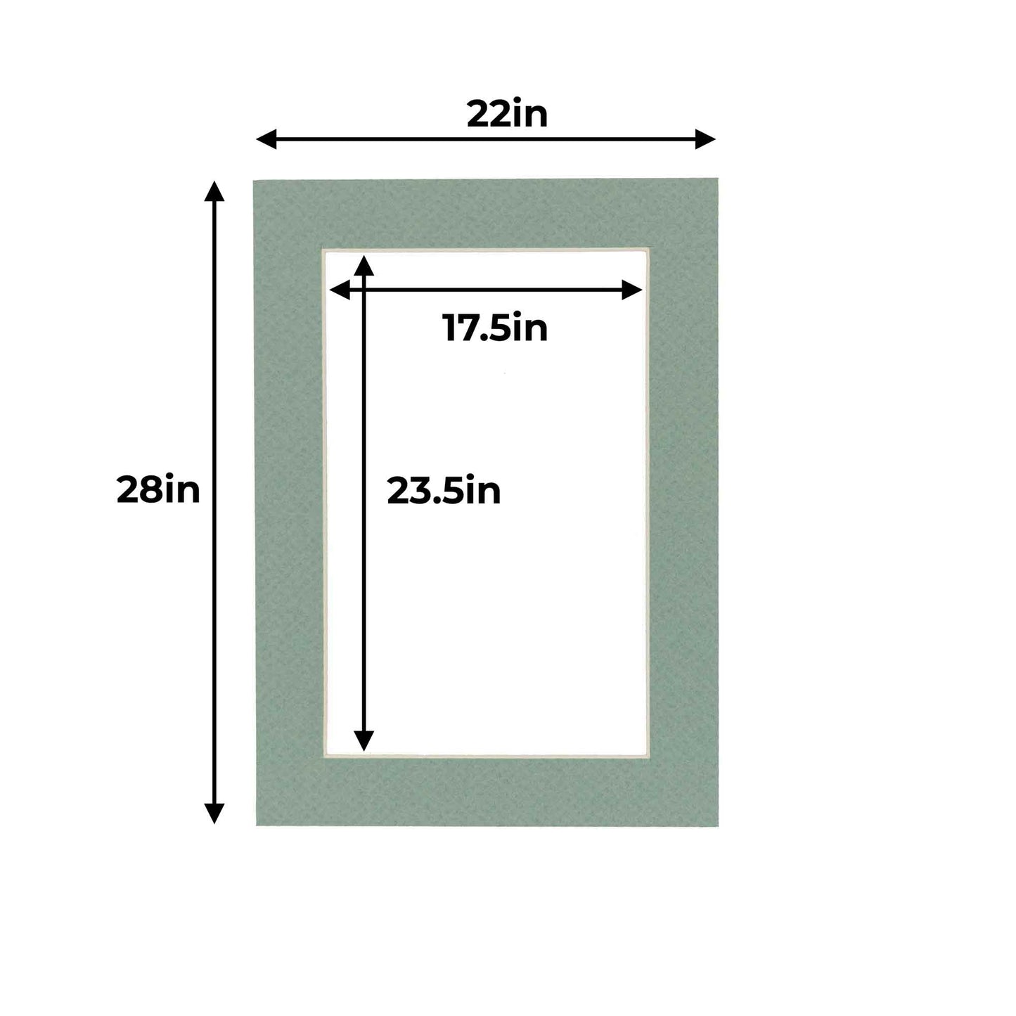 Seafoam Green Precut Acid-Free Matboard Set with Clear Bag & Backing