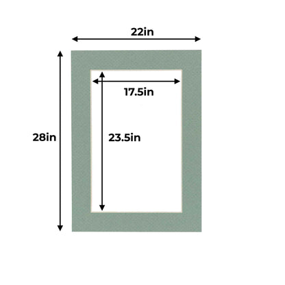 Seafoam Green Precut Acid-Free Matboard Set with Clear Bag & Backing