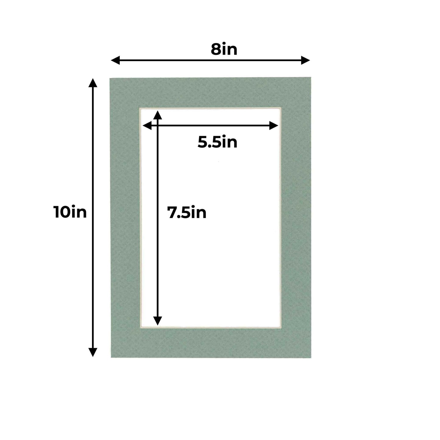 Seafoam Green Precut Acid-Free Matboard Set with Clear Bag & Backing