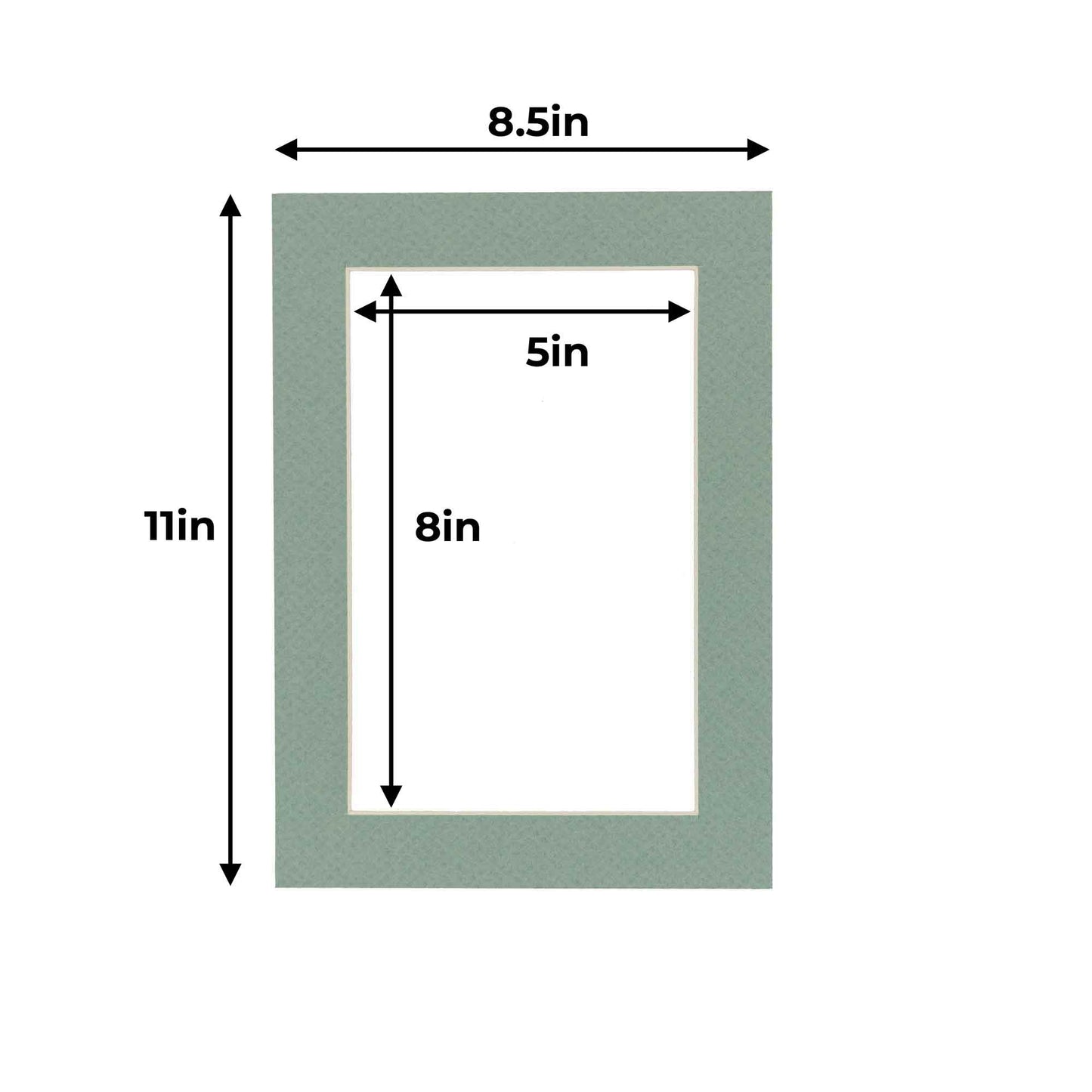 Seafoam Green Precut Acid-Free Matboard Set with Clear Bag & Backing