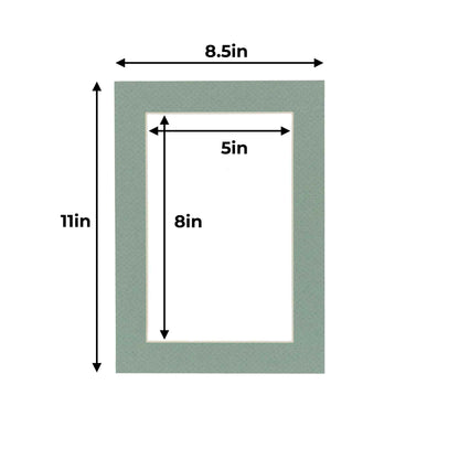 Seafoam Green Precut Acid-Free Matboard Set with Clear Bag & Backing