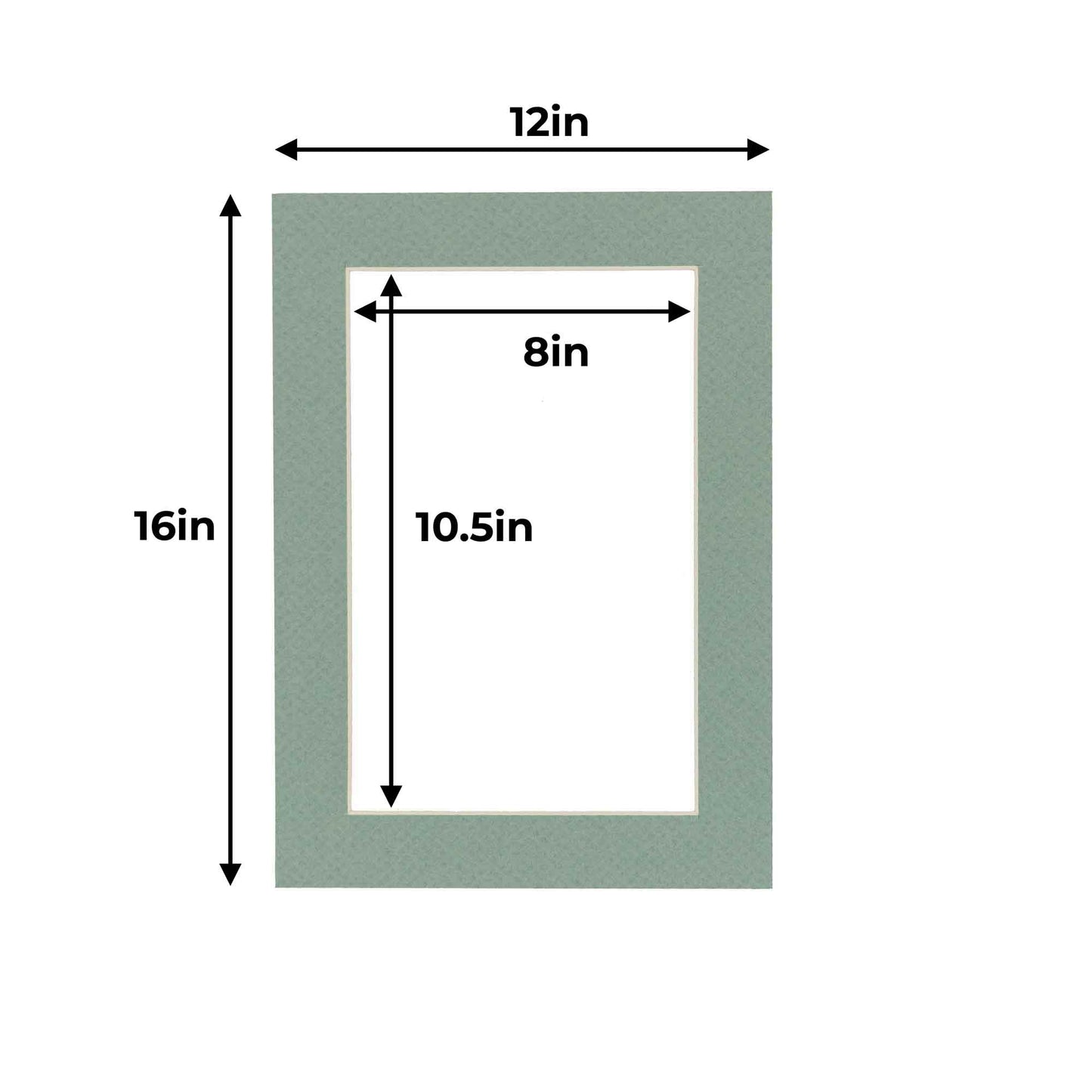 Seafoam Green Precut Acid-Free Matboard Set with Clear Bag & Backing