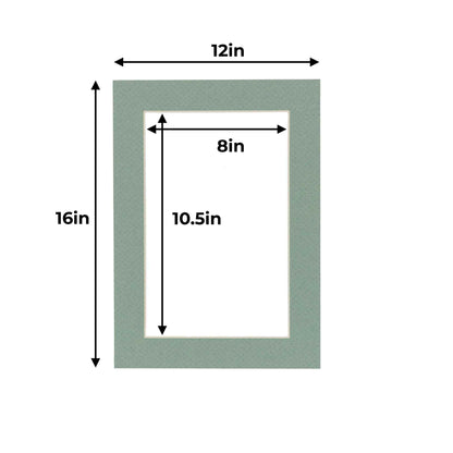 Seafoam Green Precut Acid-Free Matboard Set with Clear Bag & Backing