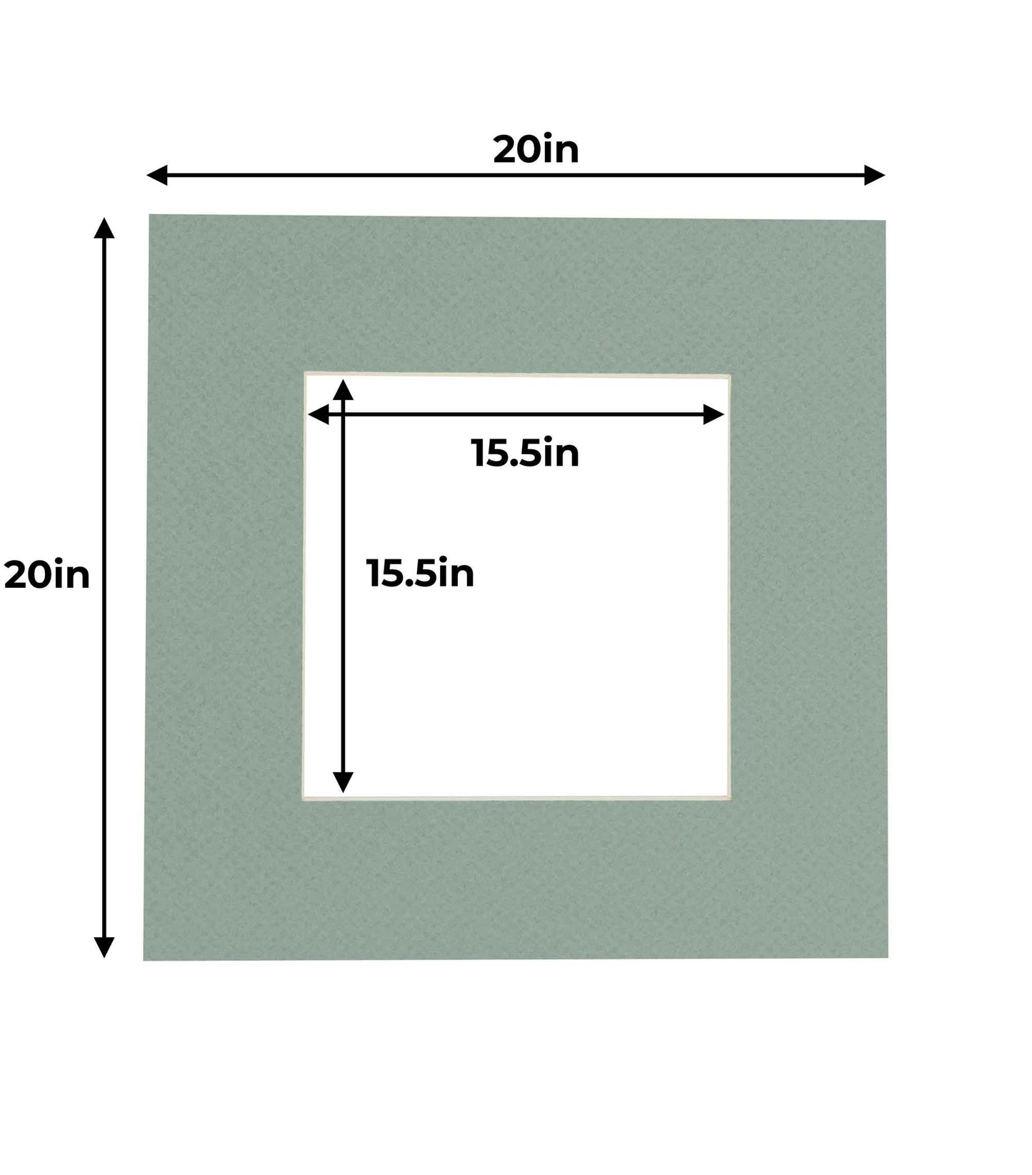 Pack of 10 Seafoam Green Precut Acid-Free Matboard Set with Clear Bags & Backings