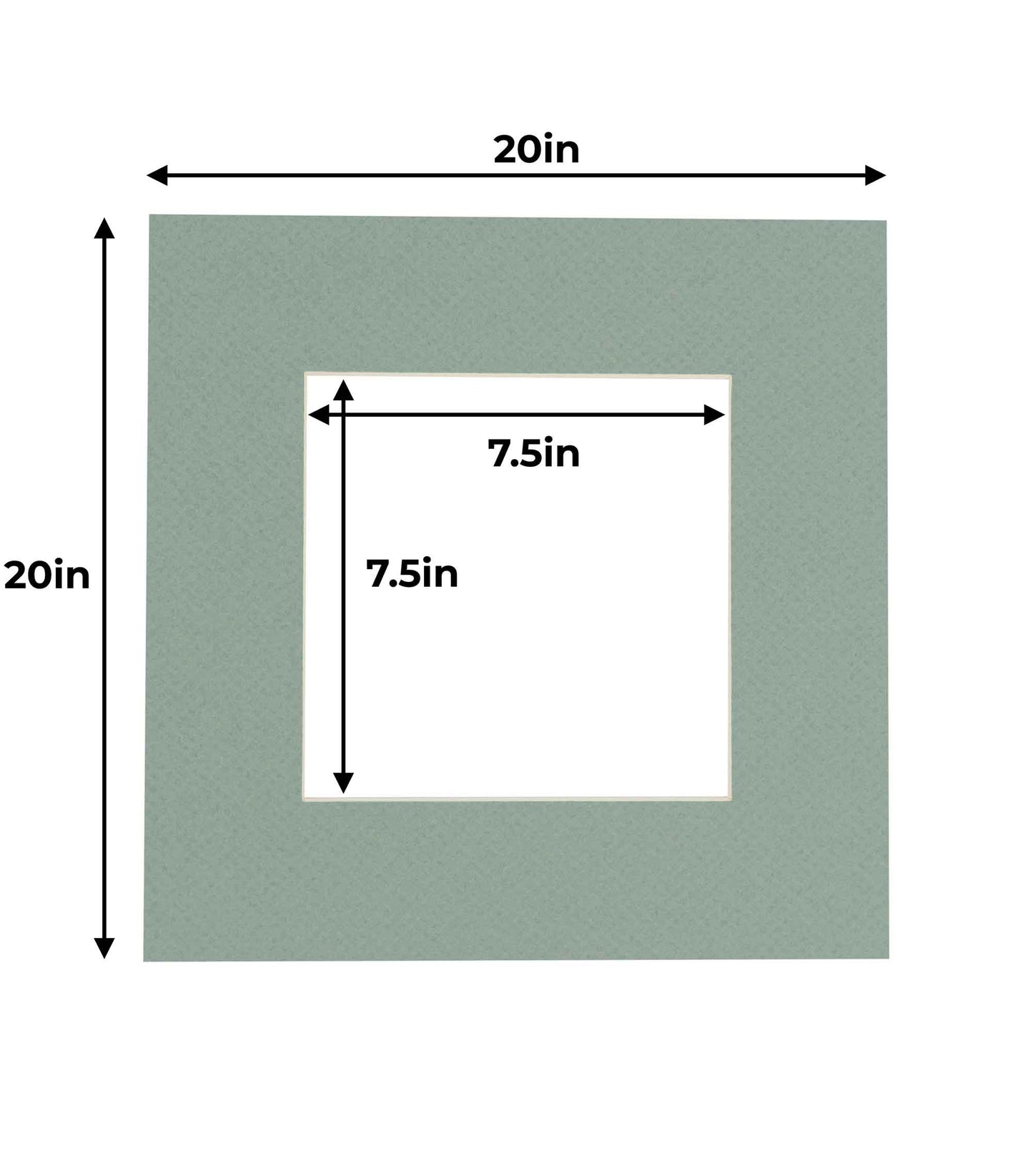 Pack of 10 Seafoam Green Precut Acid-Free Matboard Set with Clear Bags & Backings