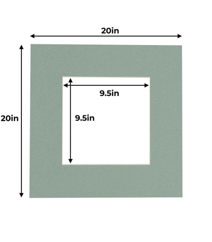Seafoam Green Precut Acid-Free Matboard Set with Clear Bag & Backing