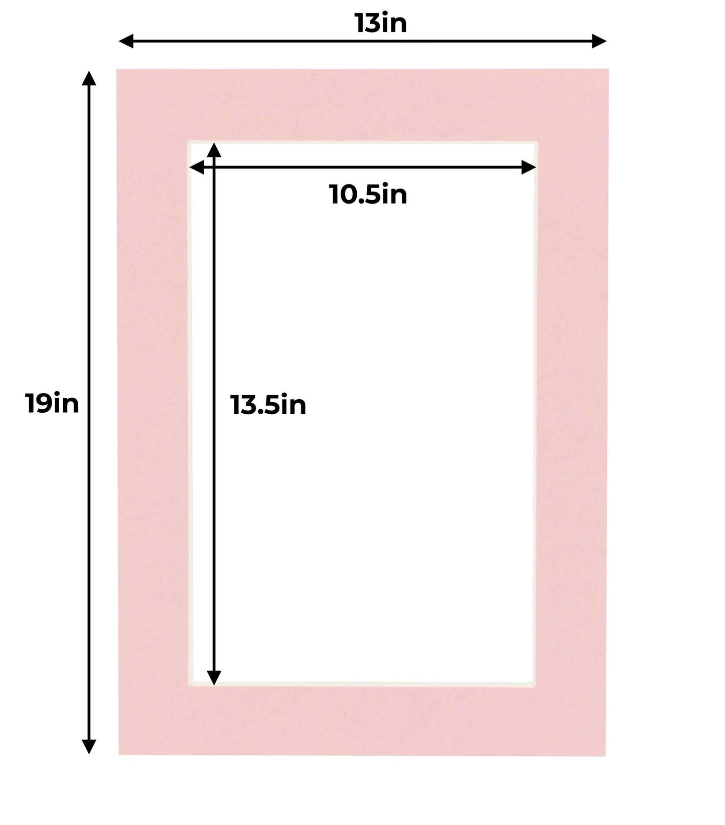 Pack of 25 Pink Precut Acid-Free Matboards