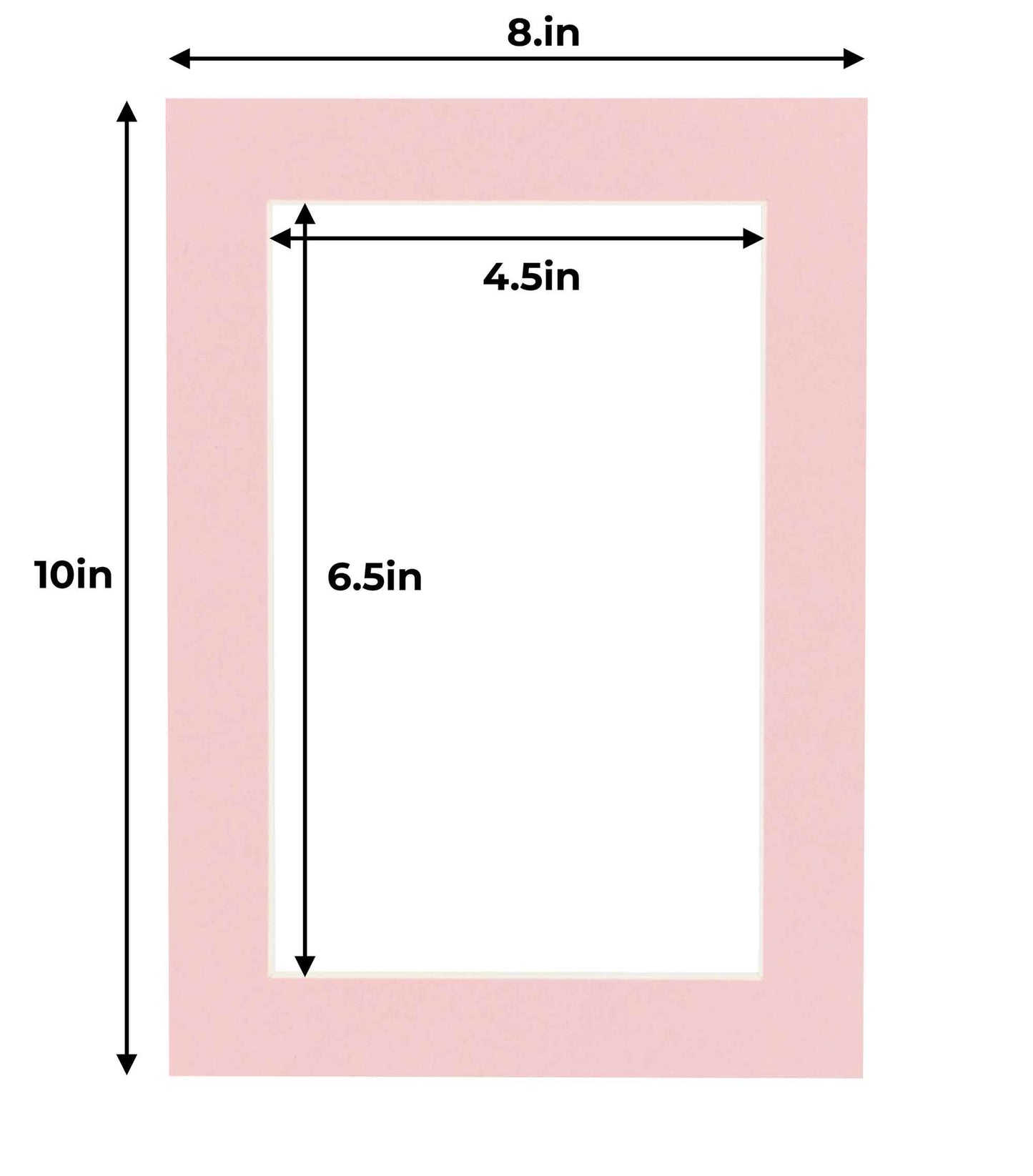 Pink Precut Acid-Free Matboard Set with Clear Bag & Backing