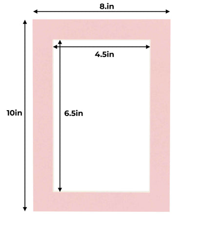 Pink Precut Acid-Free Matboard Set with Clear Bag & Backing