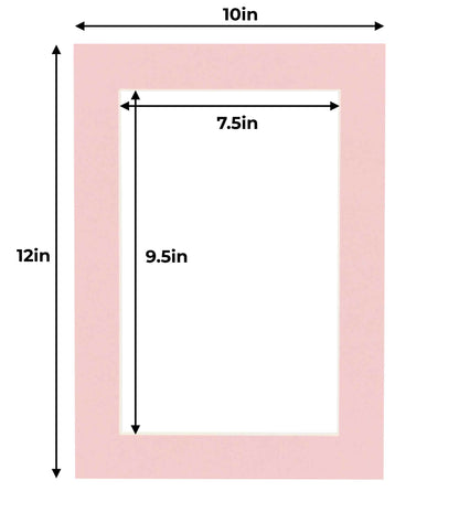 Pink Precut Acid-Free Matboard Set with Clear Bag & Backing