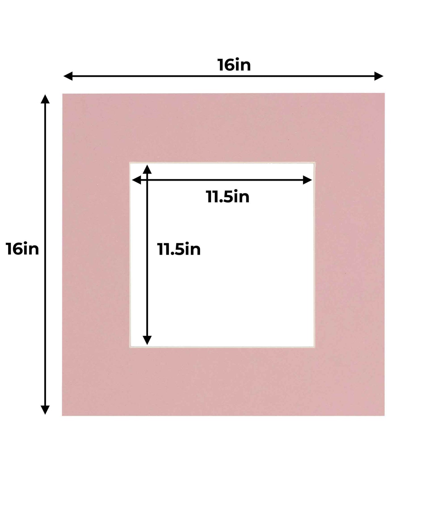 Pack of 25 Pink Precut Acid-Free Matboards