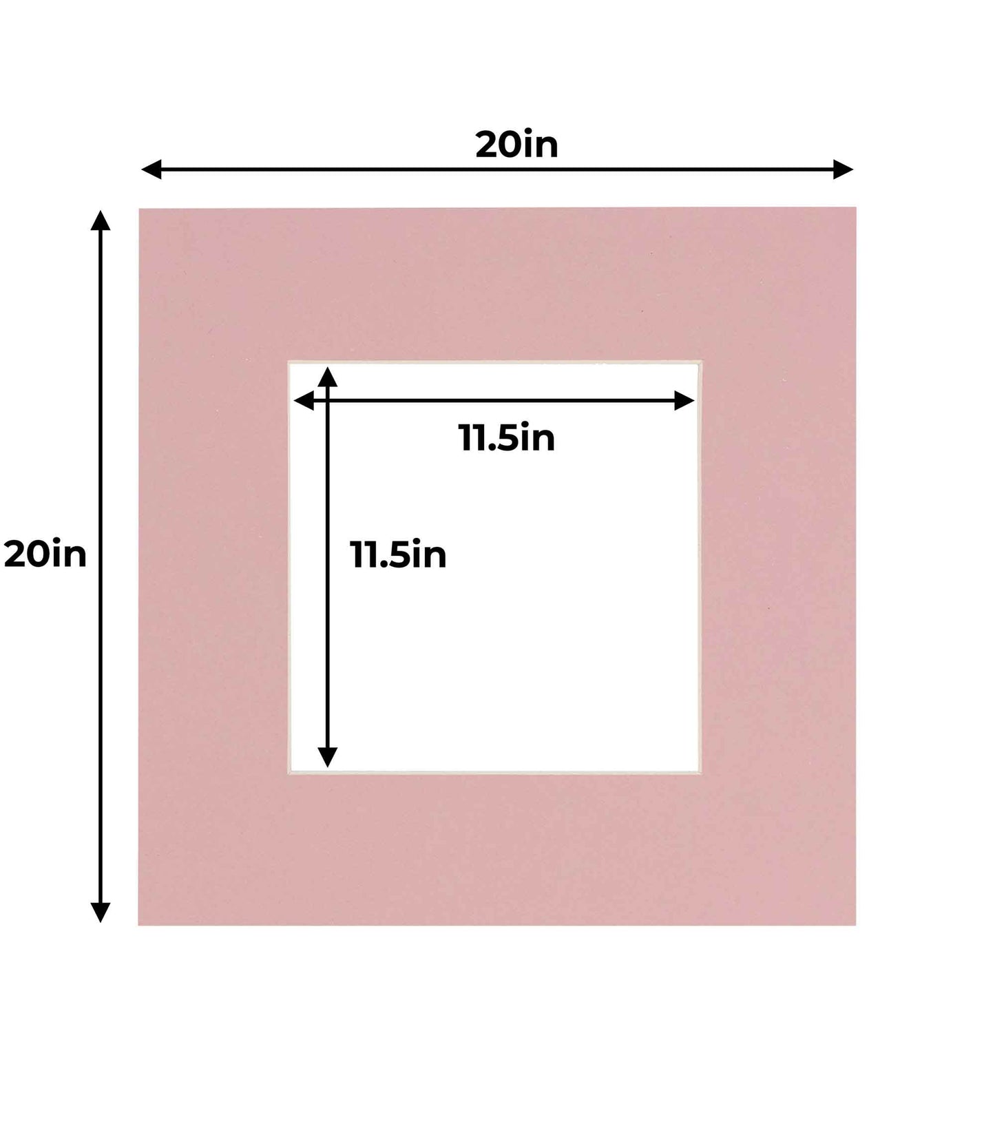 Pink Precut Acid-Free Matboard Set with Clear Bag & Backing