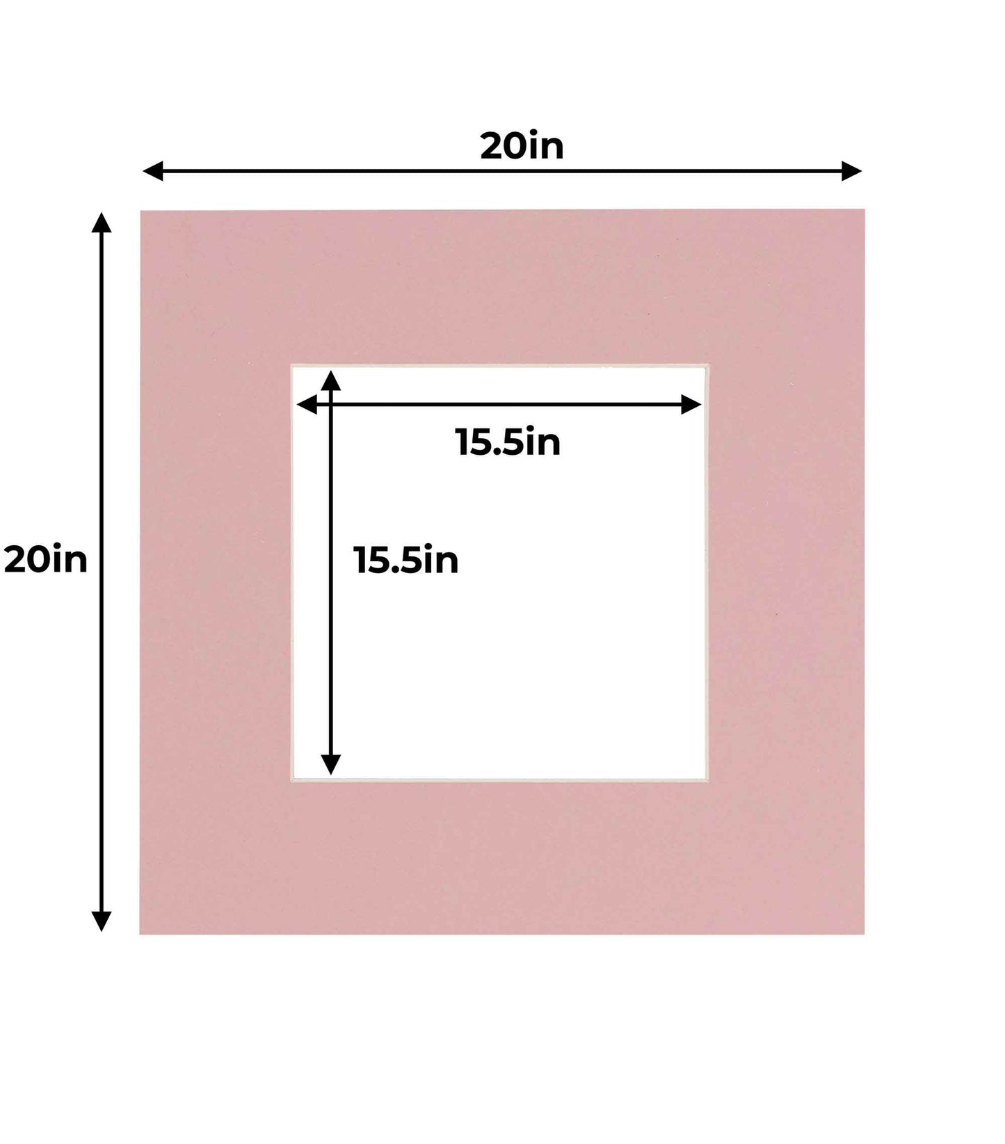 Pack of 10 Pink Precut Acid-Free Matboards