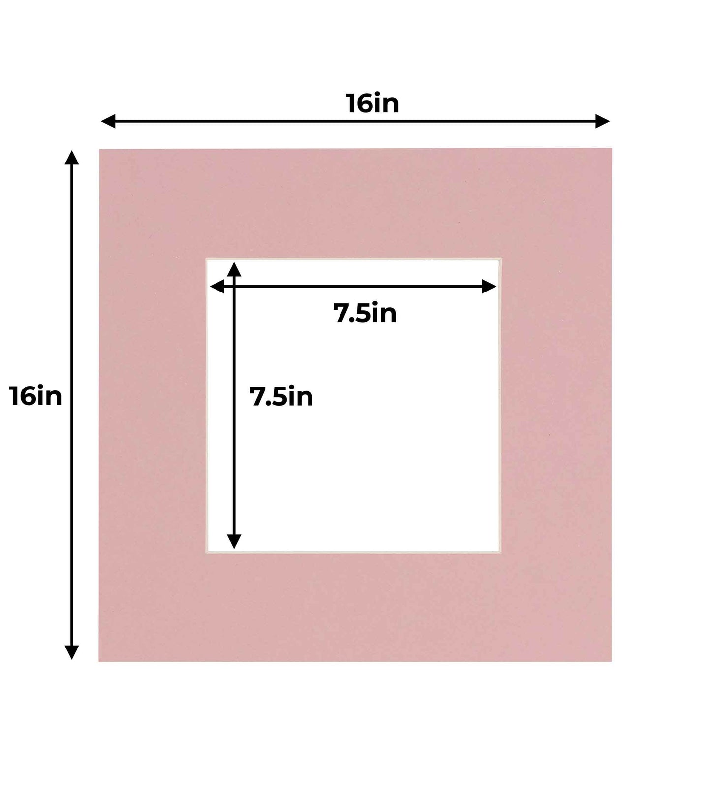 Pink Precut Acid-Free Matboard Set with Clear Bag & Backing