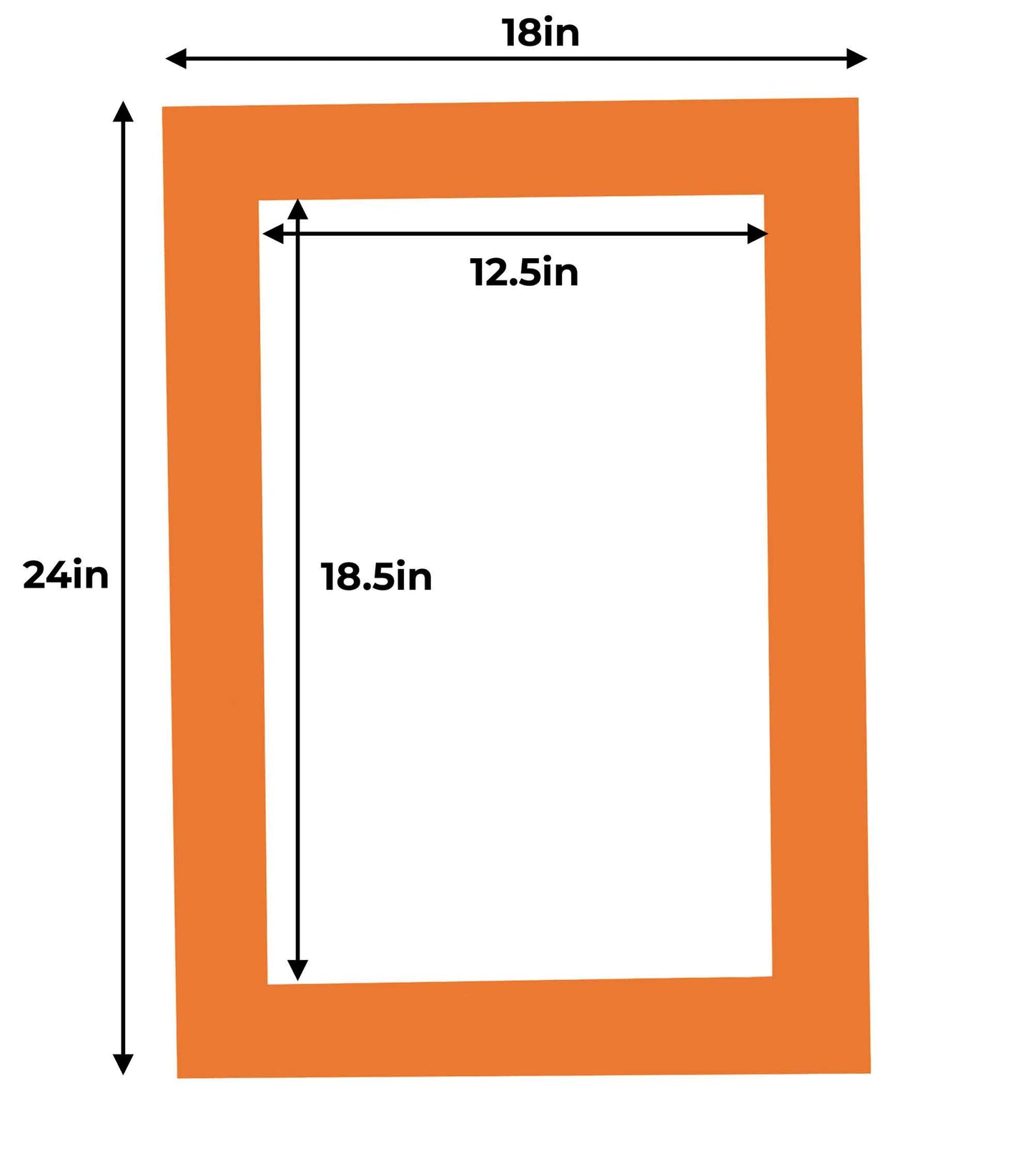 Orange Precut Acid-Free Matboard Set with Clear Bag & Backing