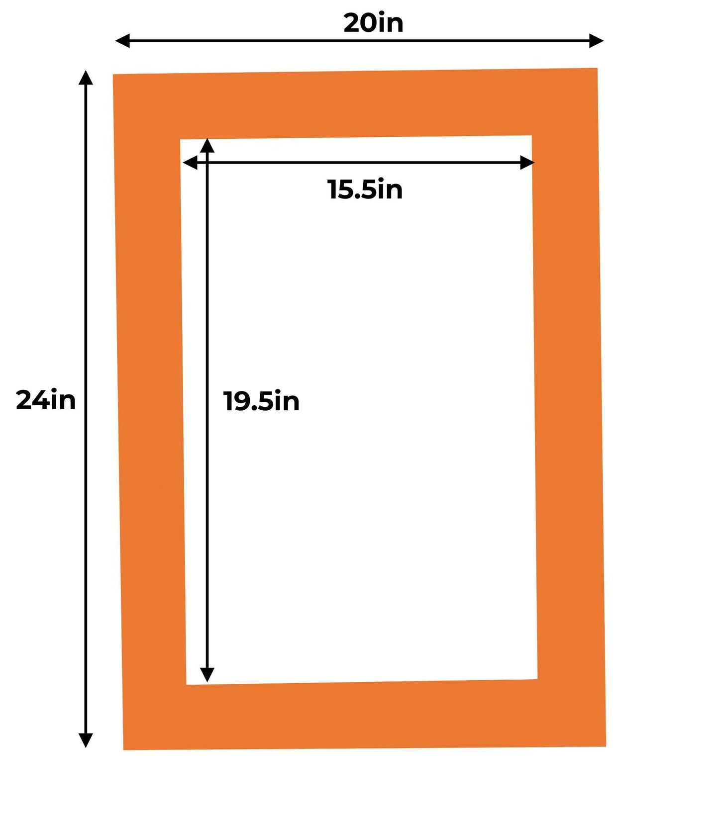 Pack of 10 Orange Precut Acid-Free Matboards