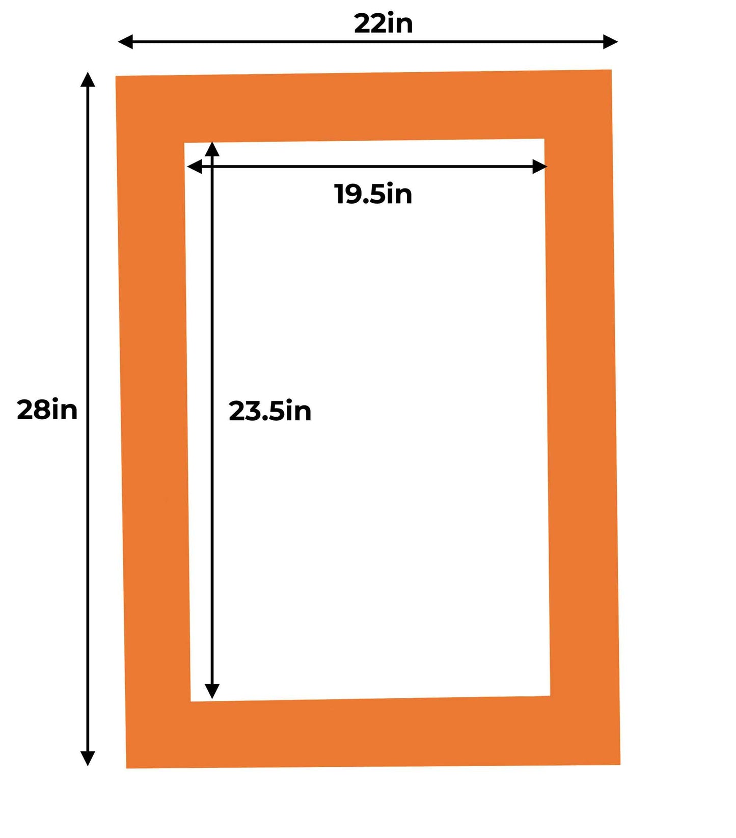 Orange Precut Acid-Free Matboard Set with Clear Bag & Backing