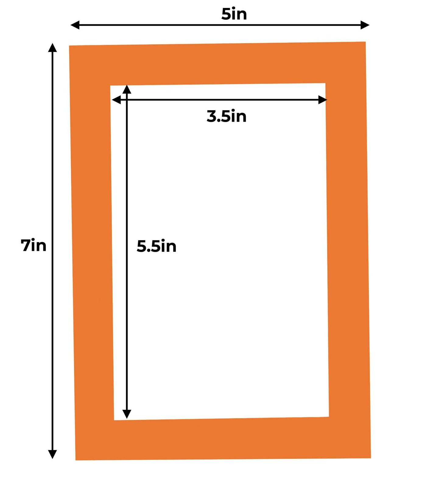 Pack of 10 Orange Precut Acid-Free Matboards