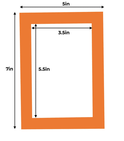 Pack of 10 Orange Precut Acid-Free Matboards