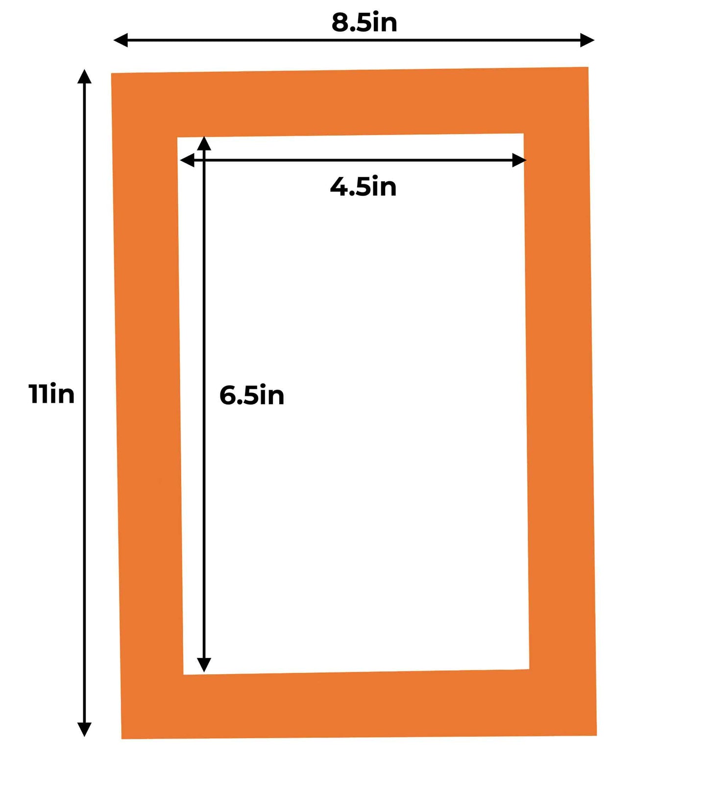 Orange Precut Acid-Free Matboard Set with Clear Bag & Backing