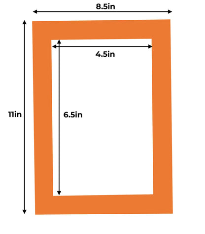 Orange Precut Acid-Free Matboard Set with Clear Bag & Backing