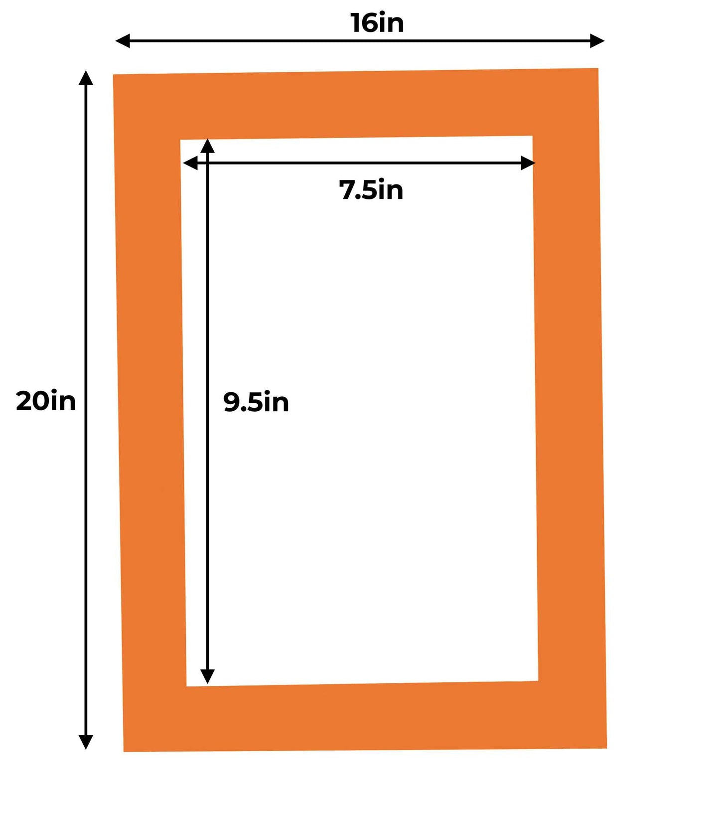 Pack of 10 Orange Precut Acid-Free Matboards