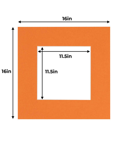 Orange Precut Acid-Free Matboard Set with Clear Bag & Backing