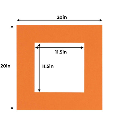 Orange Precut Acid-Free Matboard Set with Clear Bag & Backing