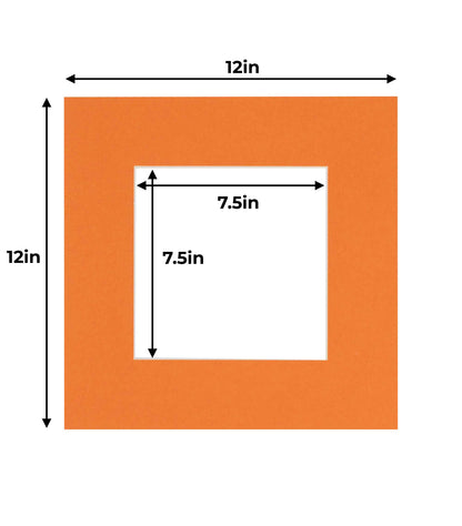 Pack of 10 Orange Precut Acid-Free Matboards