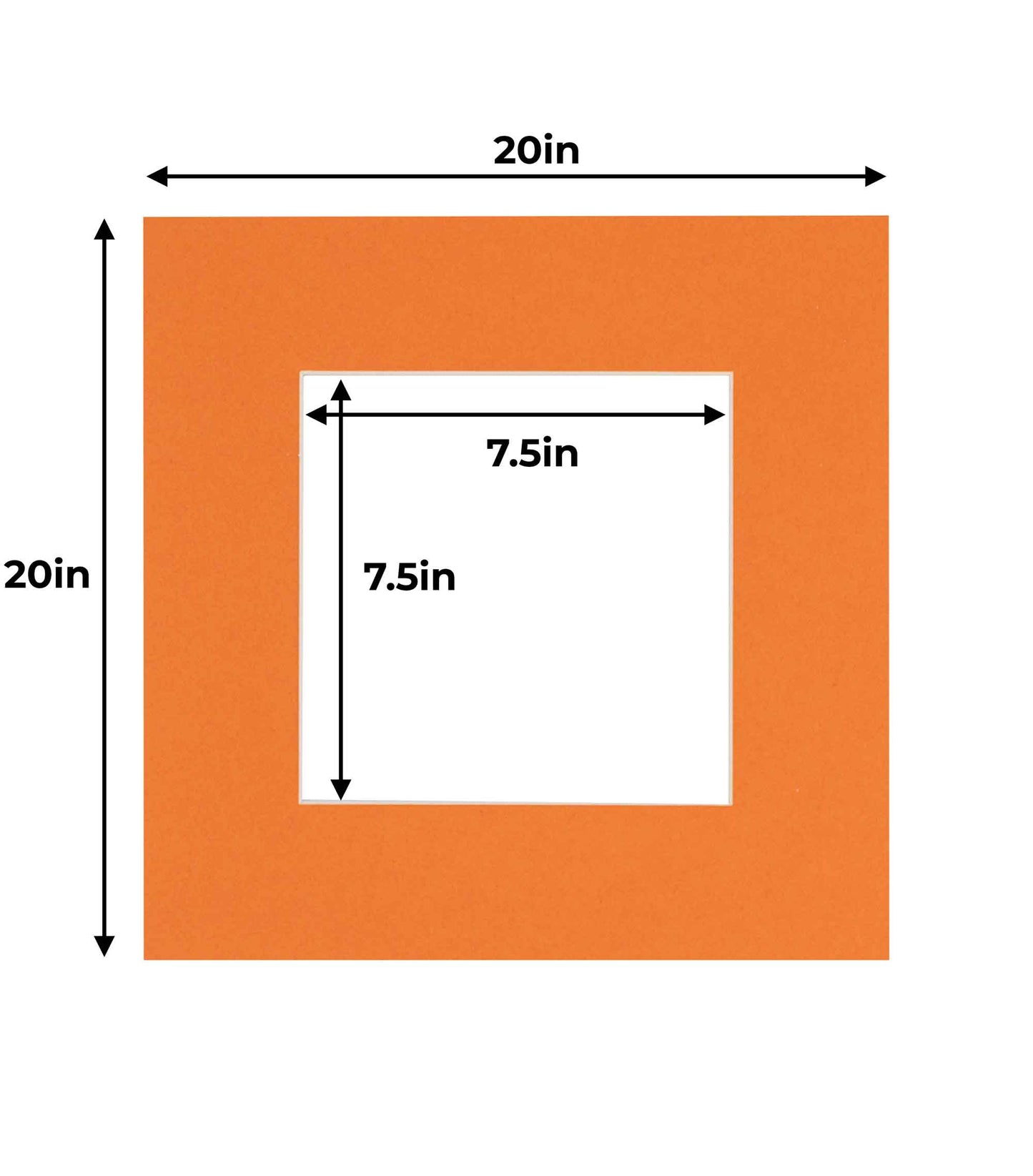 Orange Precut Acid-Free Matboard Set with Clear Bag & Backing