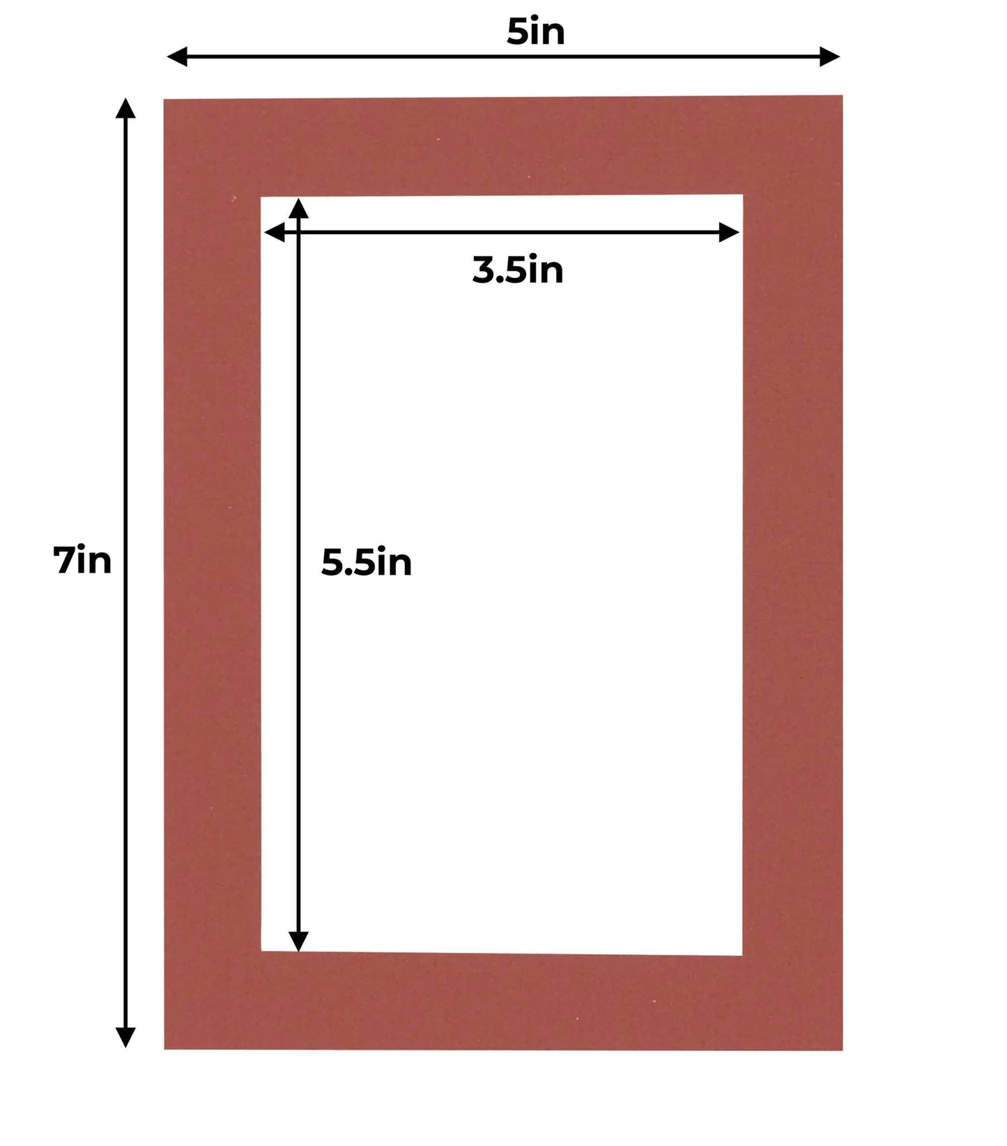 Pack of 25 Brick Red Precut Acid-Free Matboards