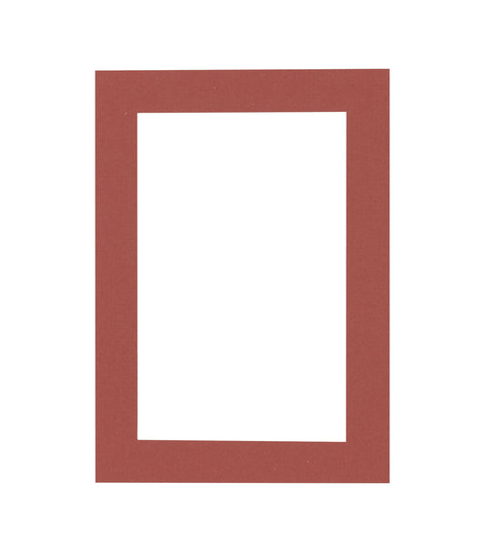 Brick Red Precut Acid-Free Matboard Set with Clear Bag & Backing