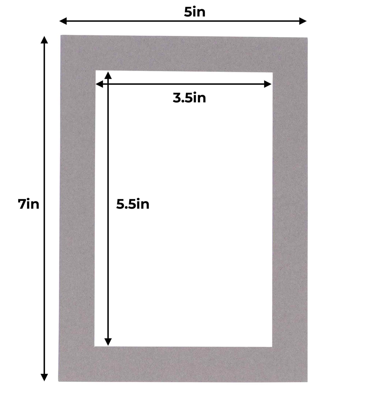 Pack of 10 Charcoal Grey Precut Acid-Free Matboards
